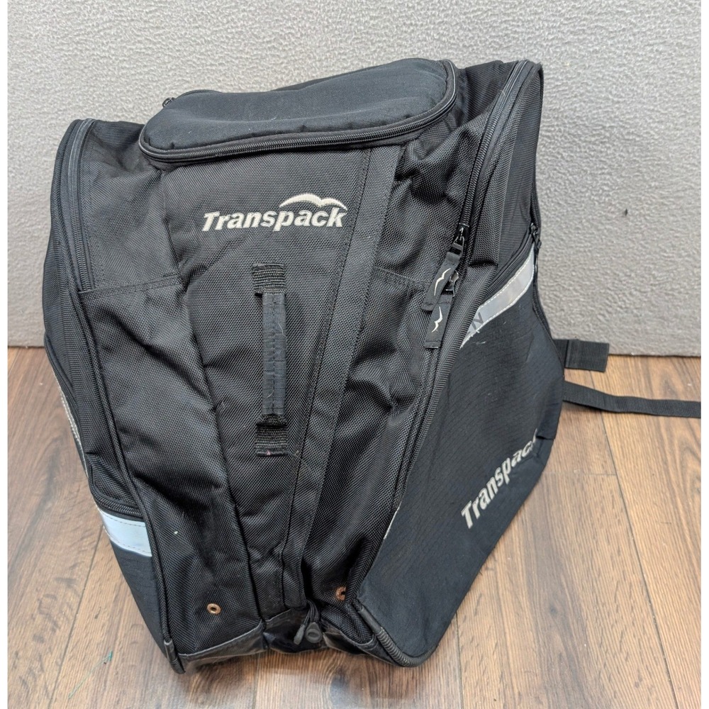 Transpack Ski Snowboard Boot Helmet Bag Water Resistant Black Travel Outdoor
